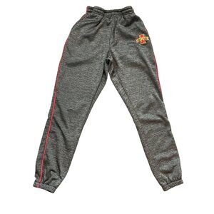 Iowa State Cyclones Mens Jogger Sweatpants Small By Colosseum Gray & Red Polyest